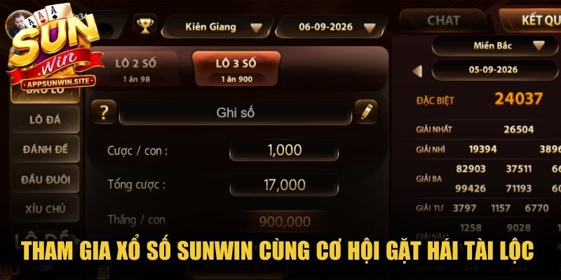 Tham gia xổ số Sunwin hiện đại cùng cơ hội gặt hái tài lộc nhanh